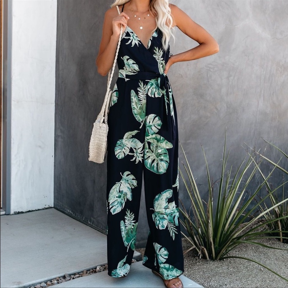 Vici Desert Palm jumpsuit - tropical jumpsuit